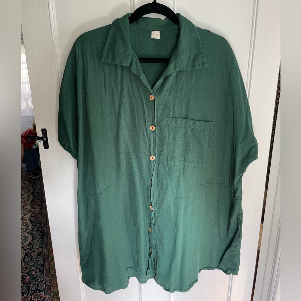 Linen cotton tunic dress